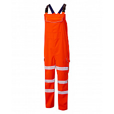 NORTHAM ISO 20471 Cl 2 EcoViz 10K Breathable Bib & Brace HV ORANGE