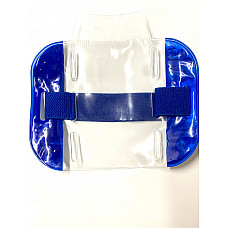 Blue Armband ID Badge Holder