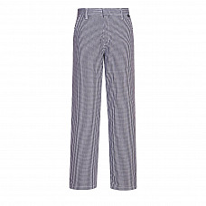 C075 Blue Check Barnet Chefs Trousers