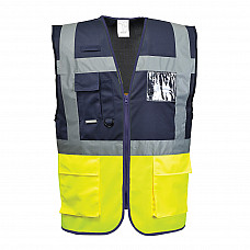 C276 Yellow/Navy Paris Hi-Vis Contrast Executive Vest