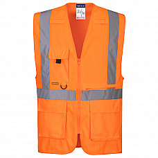 C357 Orange Hi-Vis Tablet Pocket Executive Vest