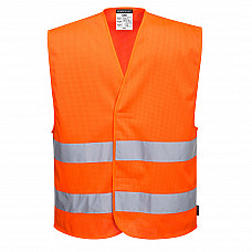 C374 Orange Hi-Vis Mesh Two Band Vest