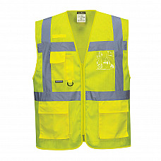 C376 Yellow Athens Hi-Vis Mesh Executive Vest