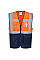 C377 Orange/Navy Hi-Vis Mesh Contrast Executive Vest