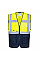 C377 Yellow/Navy Hi-Vis Mesh Contrast Executive Vest