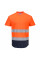 C395 Orange/Navy Hi-Vis Contrast Mesh Insert T-Shirt S/S