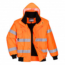 C467 Orange Hi-Vis 3-in-1 Bomber Jacket