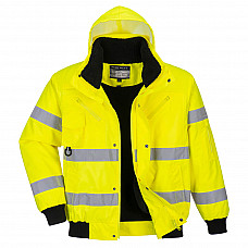 C467 Yellow Hi-Vis 3-in-1 Bomber Jacket