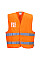 C475 Orange Hi-Vis Two Band Dual ID Holder Vest