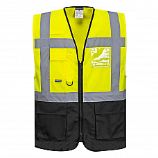 C476 Yellow/Black Warsaw Hi-Vis Contrast Executive Vest