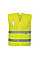 C494 Yellow Hi-Vis Half Mesh Two Band Vest