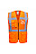 C496 Orange Madrid Hi-Vis Half Mesh Executive Vest