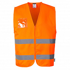 C497 Orange Hi-Vis Polycotton Vest