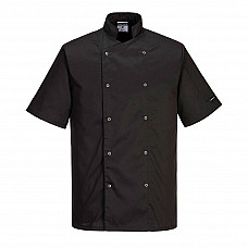 C733 Black Cumbria Chefs Jacket S/S