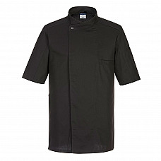 C735 Black Surrey Chefs Jacket S/S