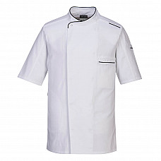 C735 White Surrey Chefs Jacket S/S