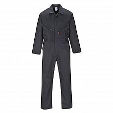 C813 Black Liverpool Zip Coverall