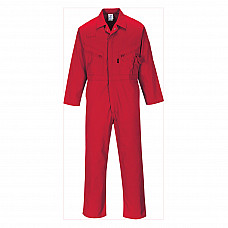 C813 Red Liverpool Zip Coverall