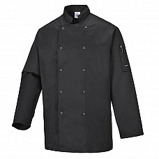 C833 Black Suffolk Chefs Jacket L/S