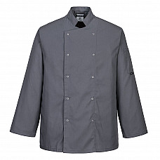 C833 Slate Grey Suffolk Chefs Jacket L/S