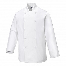 C836 White Sussex Chefs Jacket L/S