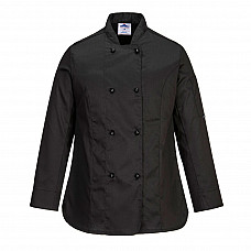 C837 Black Rachel Women's Chefs Jacket L/S