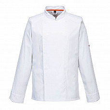 C846 White Stretch Mesh Air Pro Long Sleeve Jacket