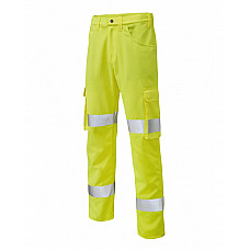 YELLAND ISO 20471 Cl 1 Lightweight Poly/Cotton Cargo Trouser HV YELLOW