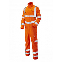 MOLLAND ISO 20471 Cl 3 Poly Cotton Coverall HV ORANGE