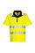 DX412 Yellow/Black DX4 Hi-Vis Zip Polo Shirt S/S