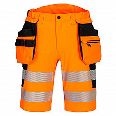 DX446 Orange/Black DX4 Hi-Vis Holster Pocket Shorts