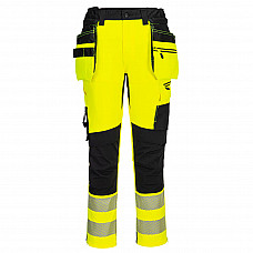 DX454 Yellow/Black DX4 Hi-Vis Detachable Holster Pocket Craft Trousers