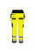 DX454 Yellow/Black DX4 Hi-Vis Detachable Holster Pocket Craft Trousers