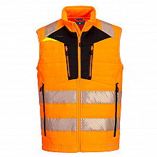 DX479 Orange/Black DX4 Hi-Vis Hybrid Baffle Bodywarmer