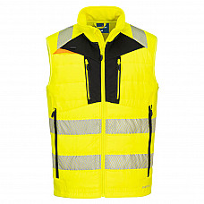 DX479 Yellow/Black DX4 Hi-Vis Hybrid Baffle Bodywarmer