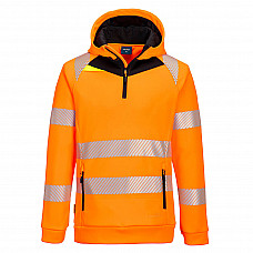 DX482 Orange/Black DX4 Hi-Vis 1/4 Zip Hoodie