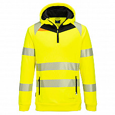 DX482 Yellow/Black DX4 Hi-Vis 1/4 Zip Hoodie