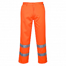 E041 Orange Hi-Vis Polycotton Service Trousers