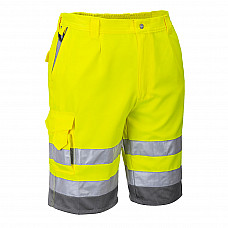 E043 Yellow/Grey Hi-Vis Contrast Shorts