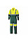 E052 Yellow/Green Hi-Vis X Back Contrast Coverall