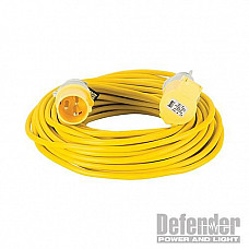 Defender Extension Lead Yellow 1.5mm2 16A 25m