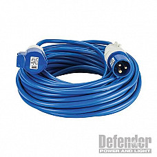 Defender Arctic Extension Lead Blue 2.5mm2 16A 25m