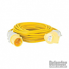 Defender Extension Lead Yellow 2.5mm2 32A 14m