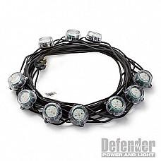 Defender 50W Heavy Duty LED Encapsulated Festoon String Lights 22m