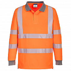 EC11 Orange Eco Hi-Vis Polo Shirt L/S (6 Pack)