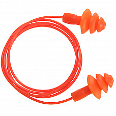 EP04 Orange Reusable Corded TPR Ear Plugs (50 pairs)