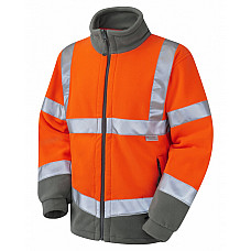 HARTLAND ISO 20471 Cl 3 Fleece Jacket HV ORANGE