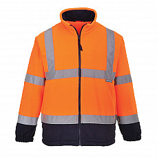 F301 Orange/Navy Hi-Vis Contrast Fleece