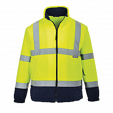 F301 Yellow/Navy Hi-Vis Contrast Fleece