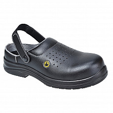 FC03 Black Portwest Compositelite ESD Perforated Safety Clog SB AE